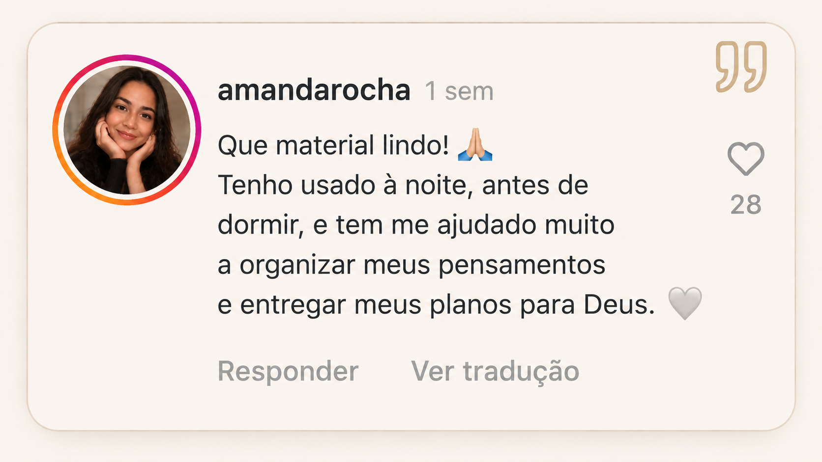 Depoimento de cliente do Café com Jesus